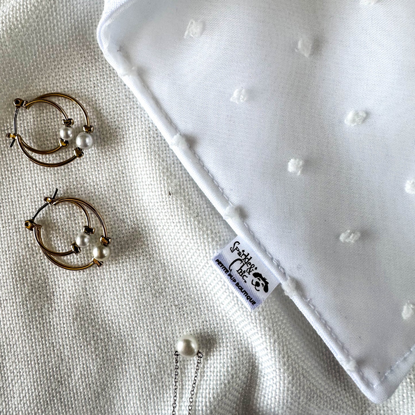 Polka Dot Promises Bridal Dog Bandana