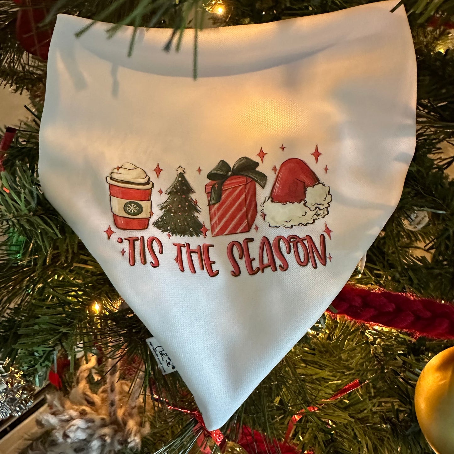 ‘tis the season Reversible Weatherproof Dog Bandana