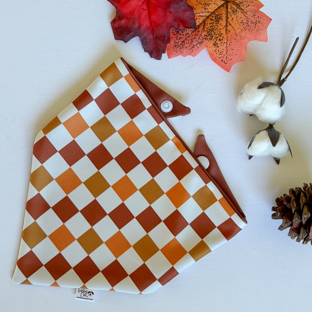 Crisp and Cozy Fall Reversible Weatherproof Dog Bandana - Snuggle Season