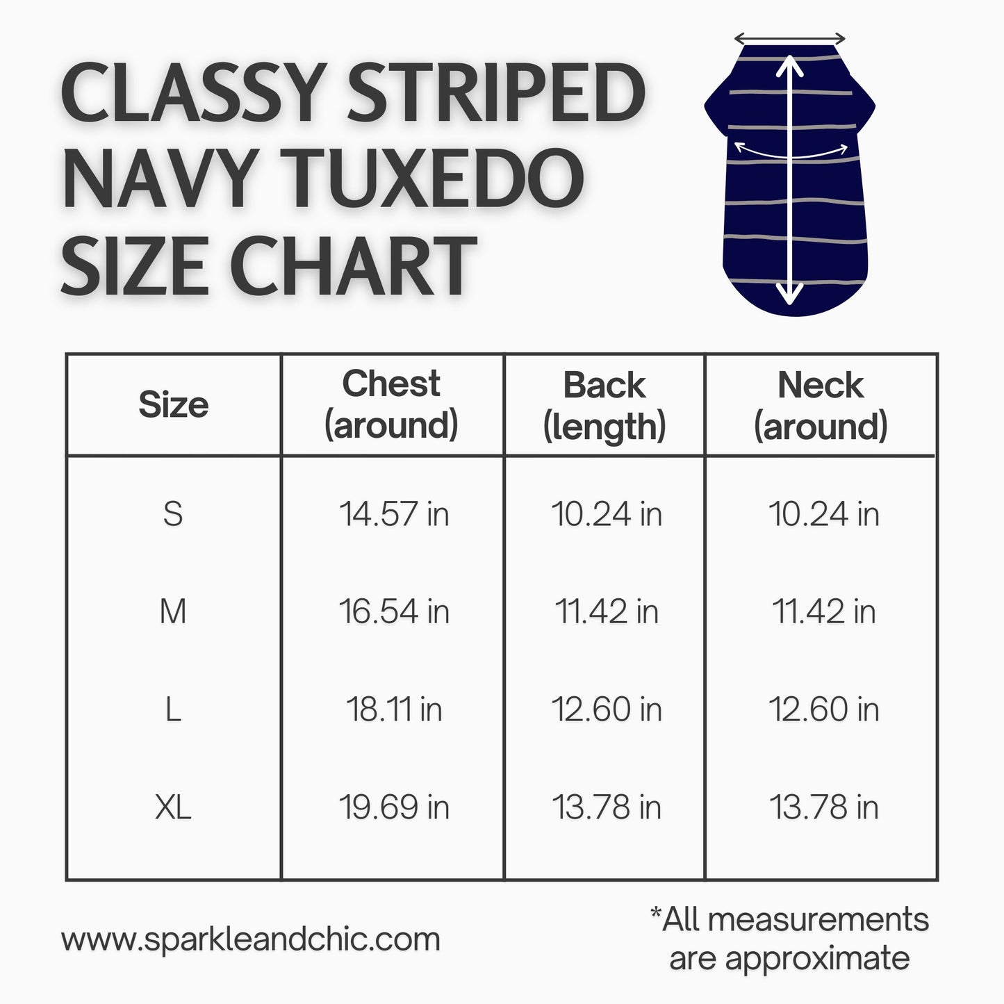 Classy Striped Navy Tuxedo