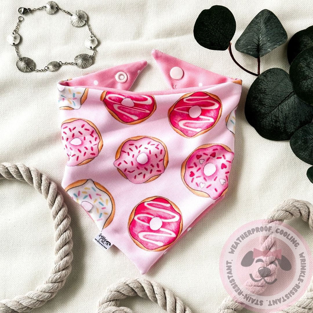Donuts & Dots Reversible Weatherproof Dog Bandana