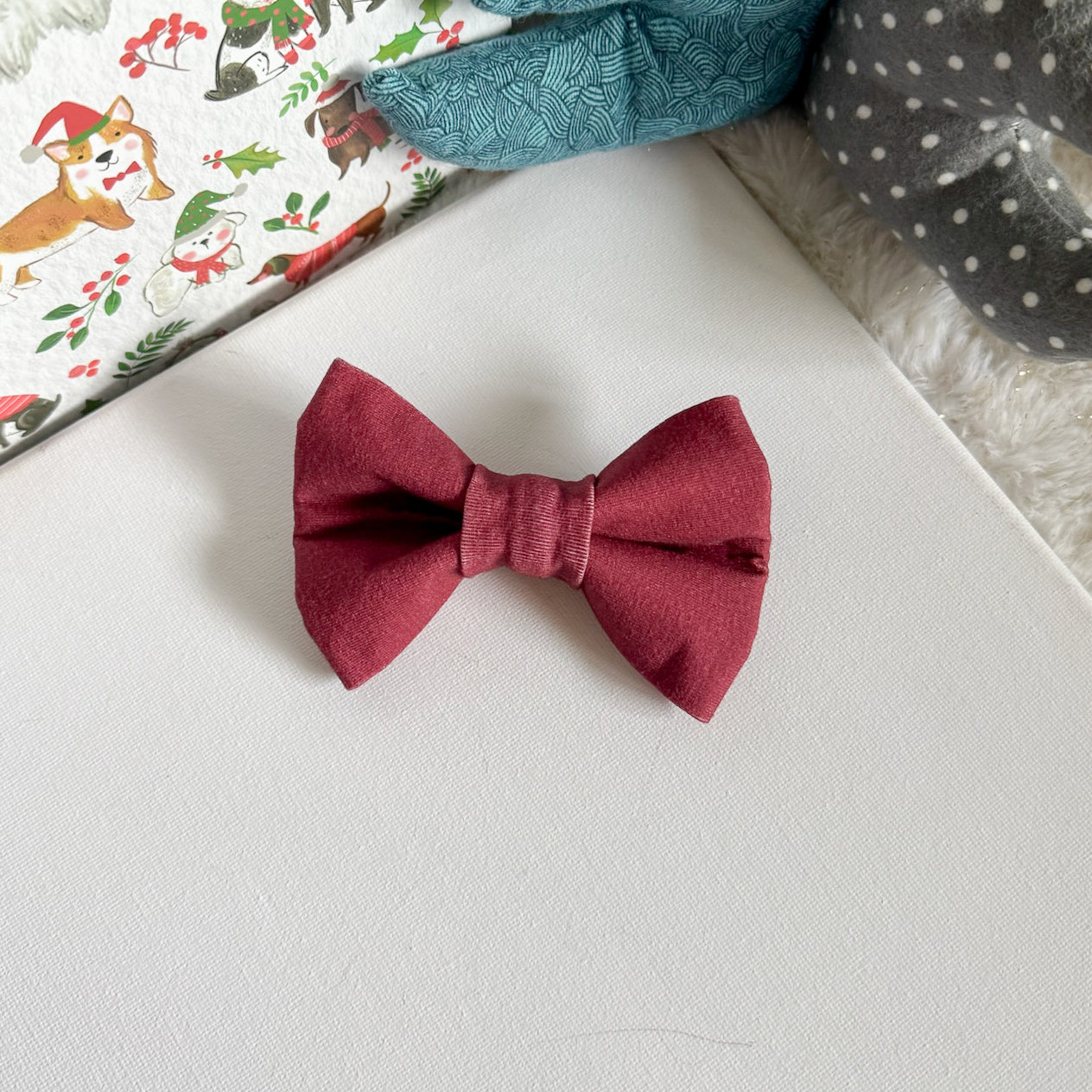 Festive Fun Weatherproof Bowties - Deep Red