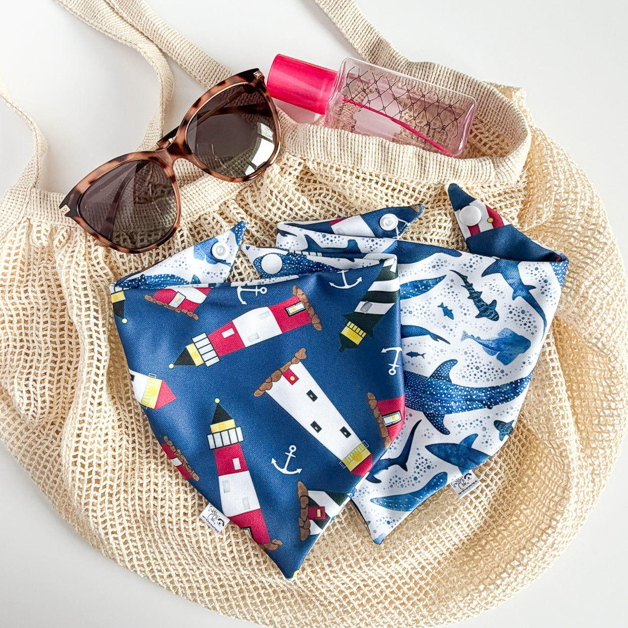 Sun & Sports Reversible Weatherproof Dog Bandanas - Sight & Sea