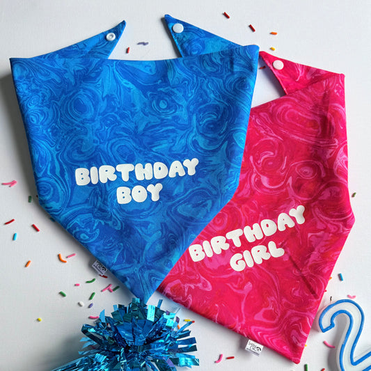 Birthday Boy/Birthday Girl Cotton Bandanas