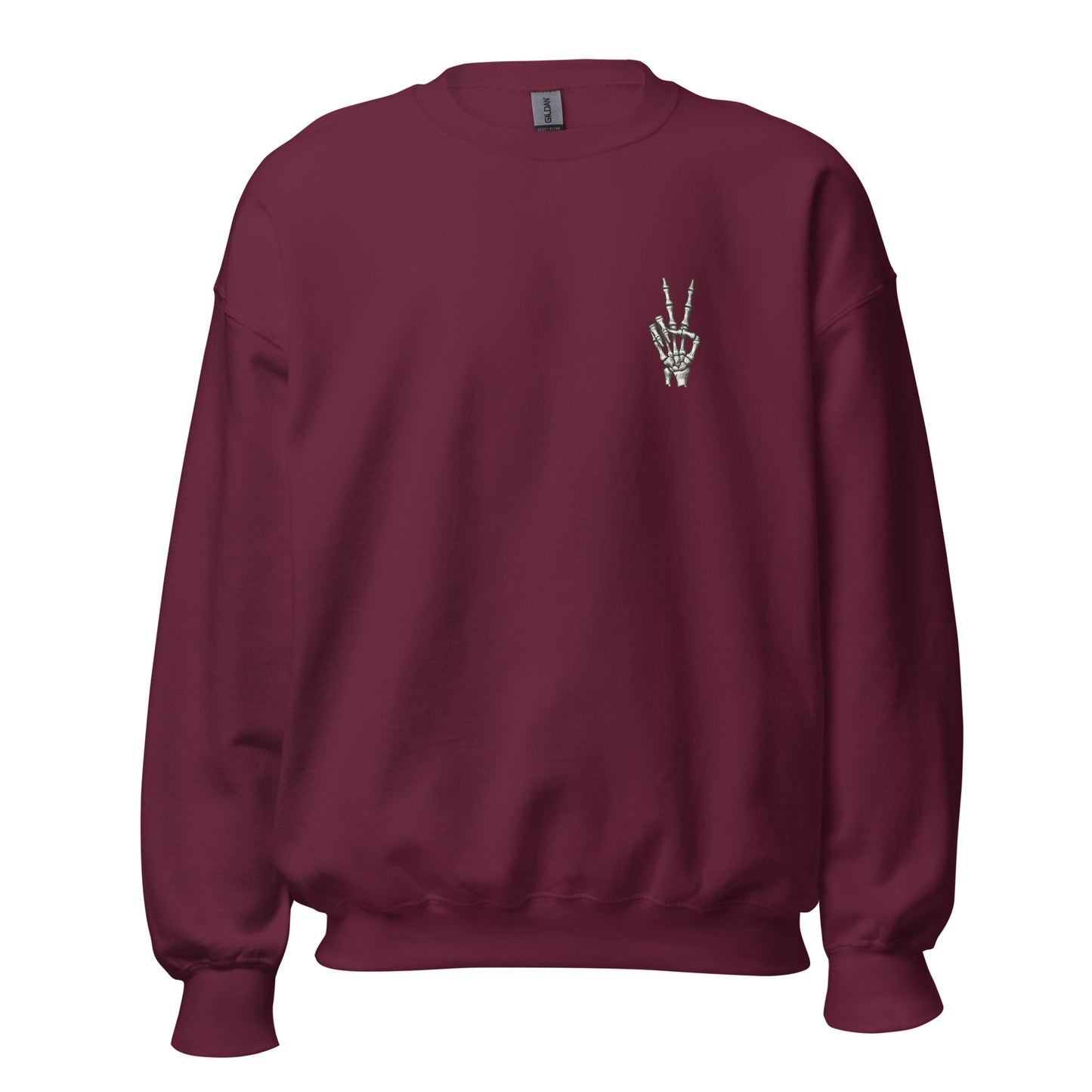 Skeleton Peace Sign Unisex Crewneck Sweatshirt