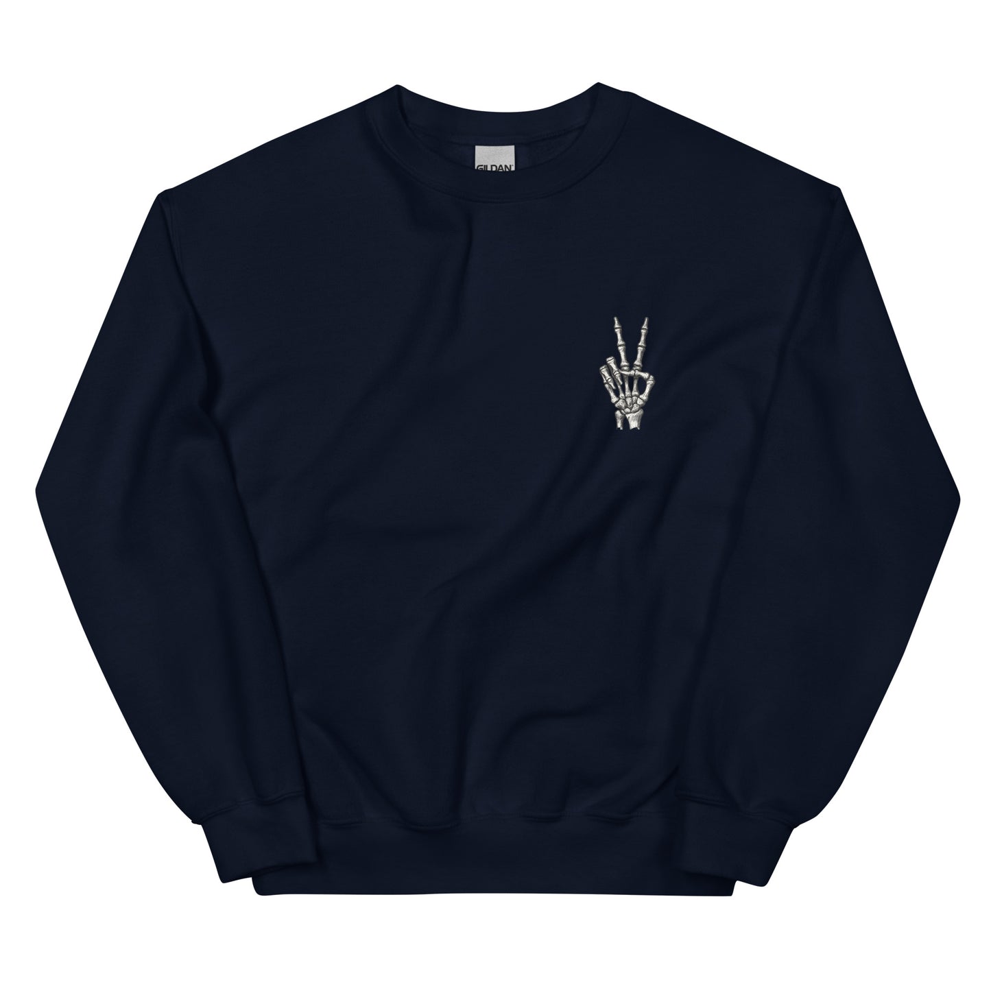 Skeleton Peace Sign Unisex Crewneck Sweatshirt