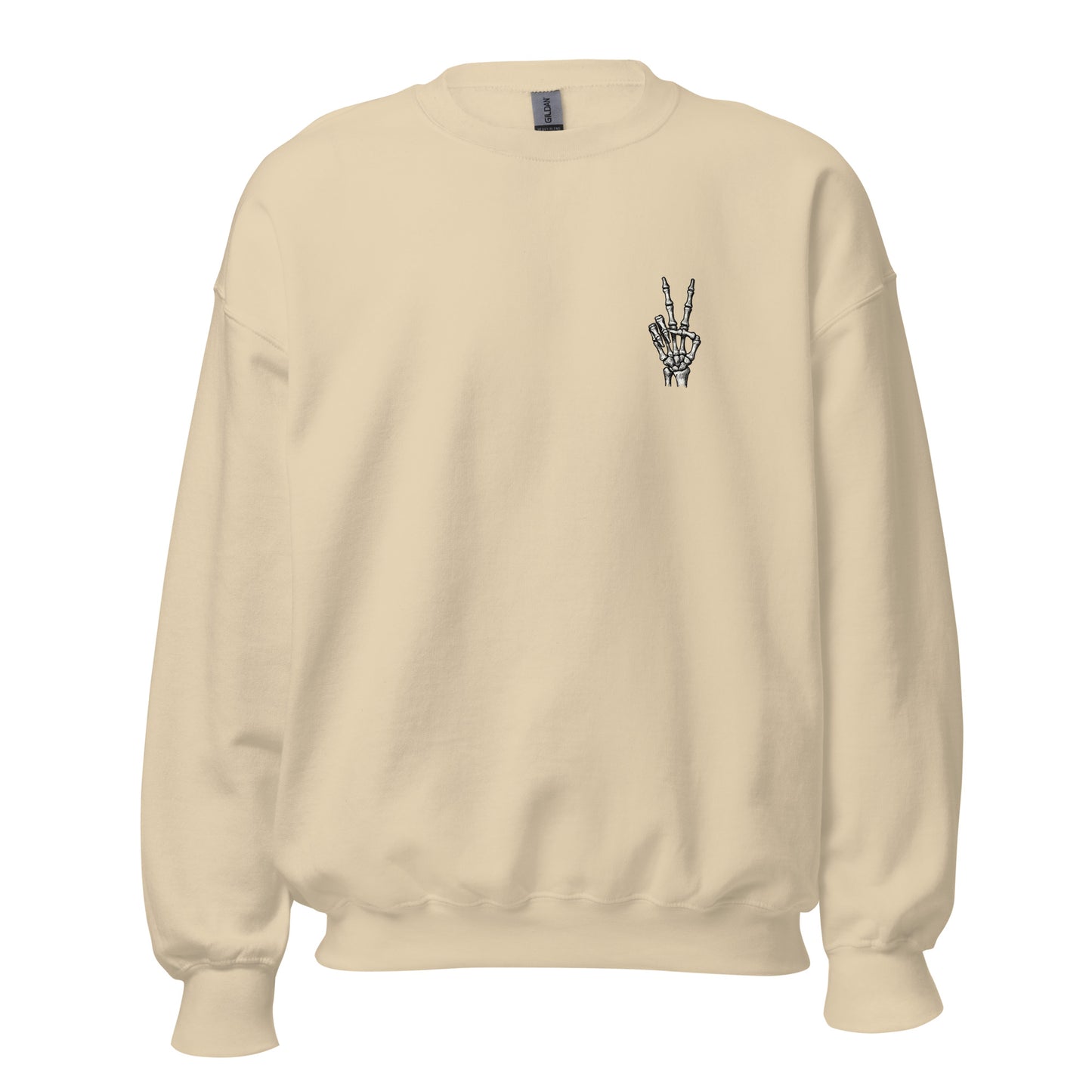 Skeleton Peace Sign Unisex Crewneck Sweatshirt