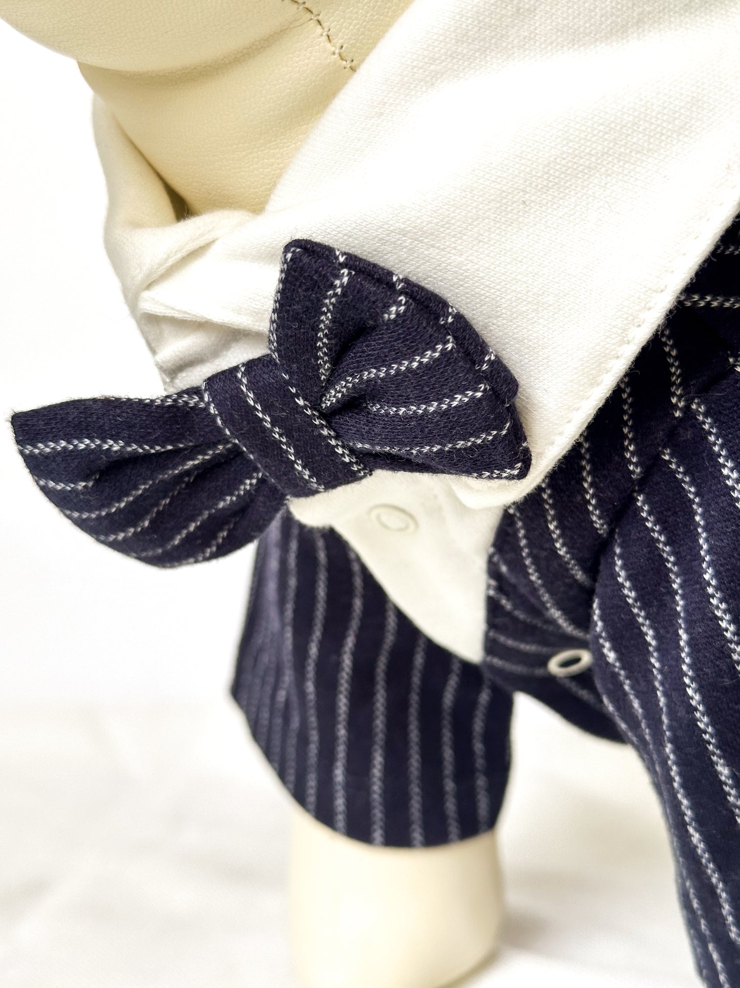 Classy Striped Navy Tuxedo