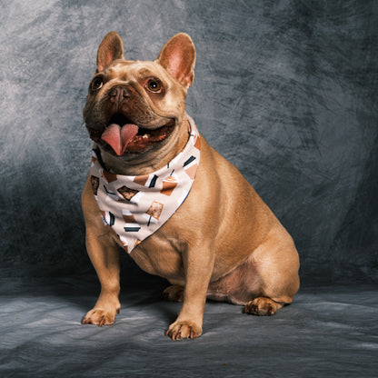 Coastal Coffee Reversible Weatherproof Dog Bandana