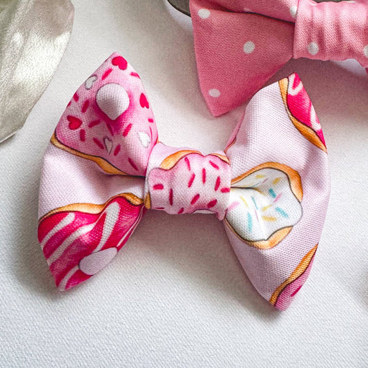 Weatherproof Bowties - Pink With White Polka Dots