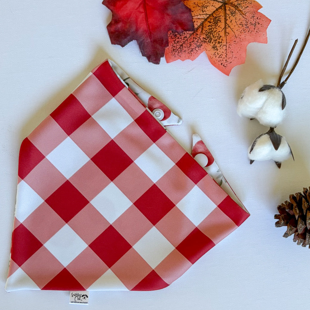 Crisp and Cozy Fall Reversible Weatherproof Dog Bandana - Autumn Crisp