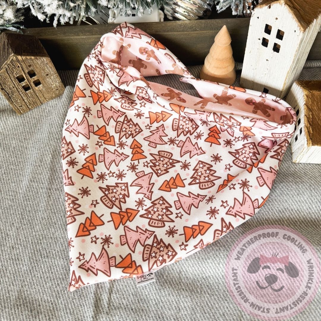 Gingerbread Wonderland Reversible Weatherproof Dog Bandana