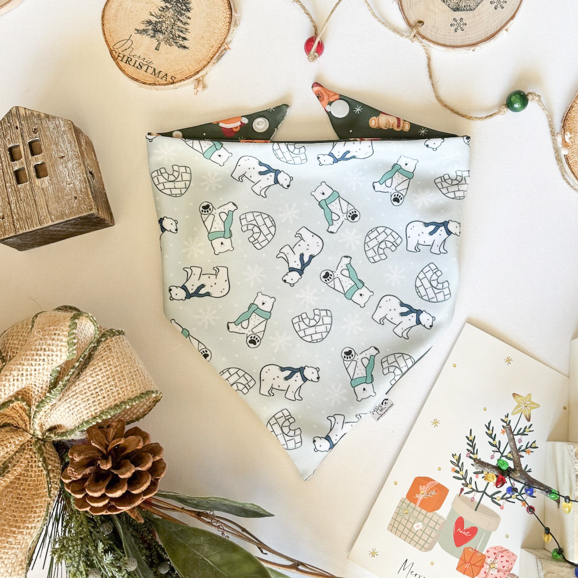 Festive Fun Reversible Weatherproof Dog Bandanas