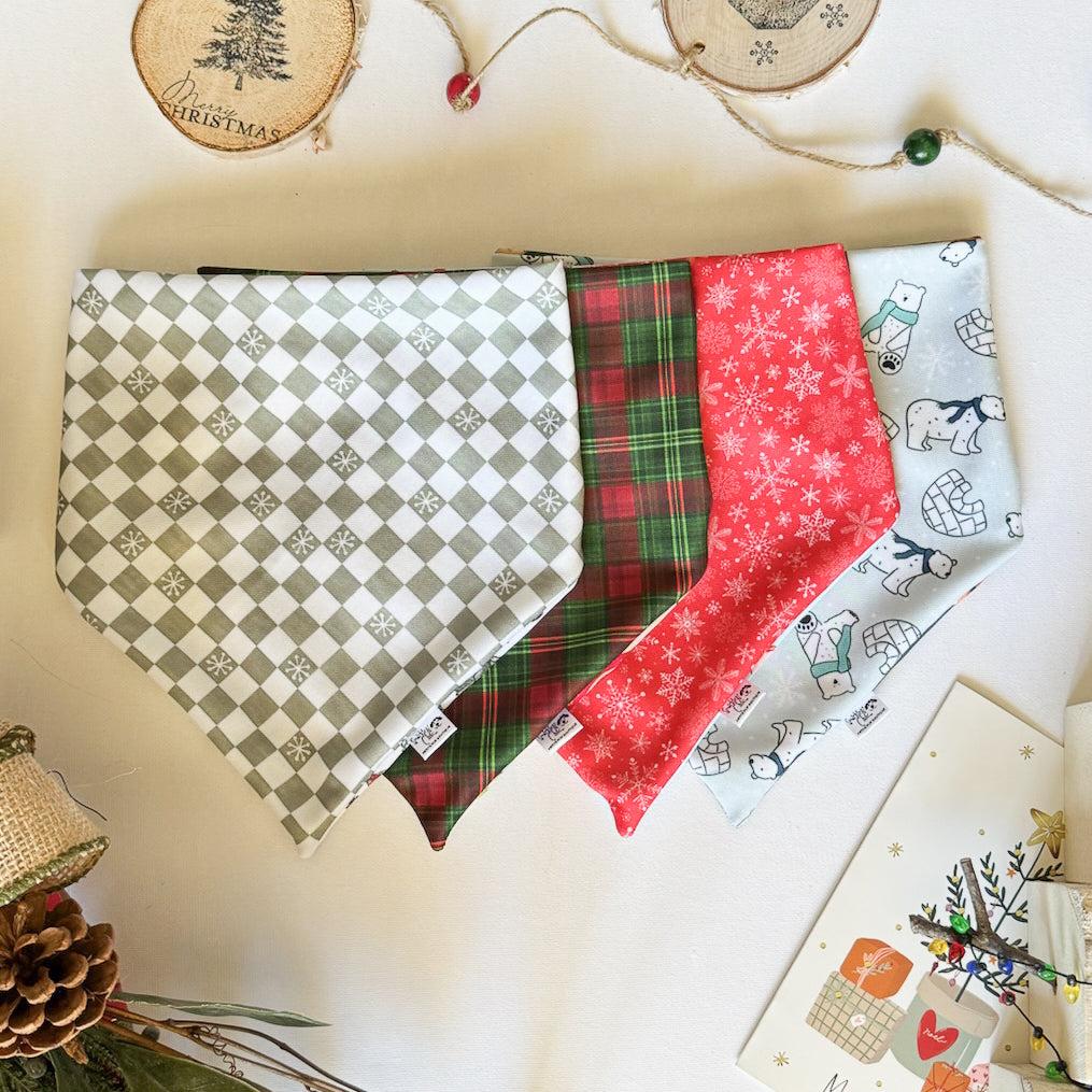 Festive Fun Reversible Weatherproof Dog Bandanas