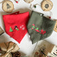 Winter Waffle Knit Embroidered Dog Bandanas