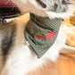 Winter Waffle Knit Embroidered Dog Bandanas