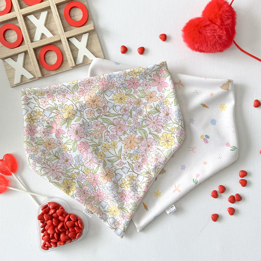 Fresh Love Reversible Weatherproof Dog Bandanas - Blushing Blooms