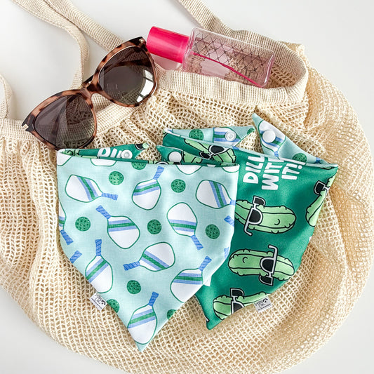 Sun & Sports Reversible Weatherproof Dog Bandanas - Paddles & Pickles