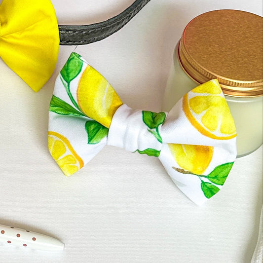 Neon Fun Weatherproof Bowties - Yellow Lemons