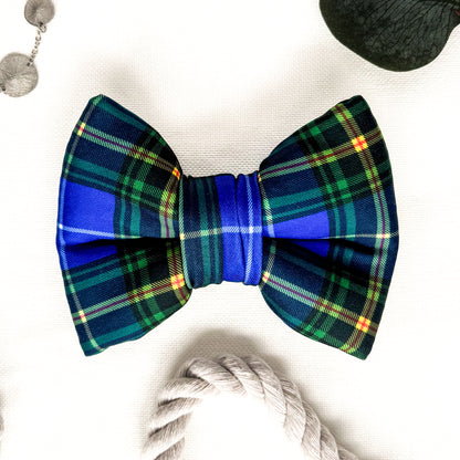 A Nova Scotia Tartan classic dog bowtie.