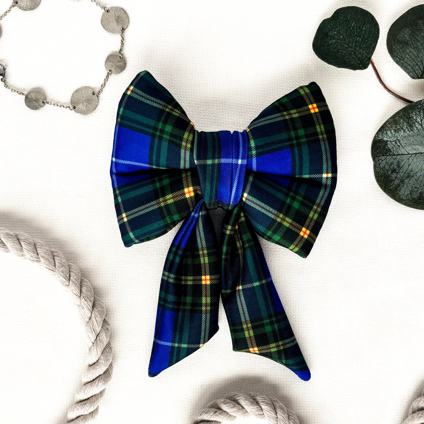 A Nova Scotia Tartan sailor dog bow.