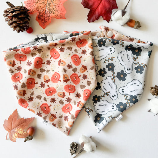 Fall Fun Reversible Weatherproof Dog Bandanas - Spooky Patch