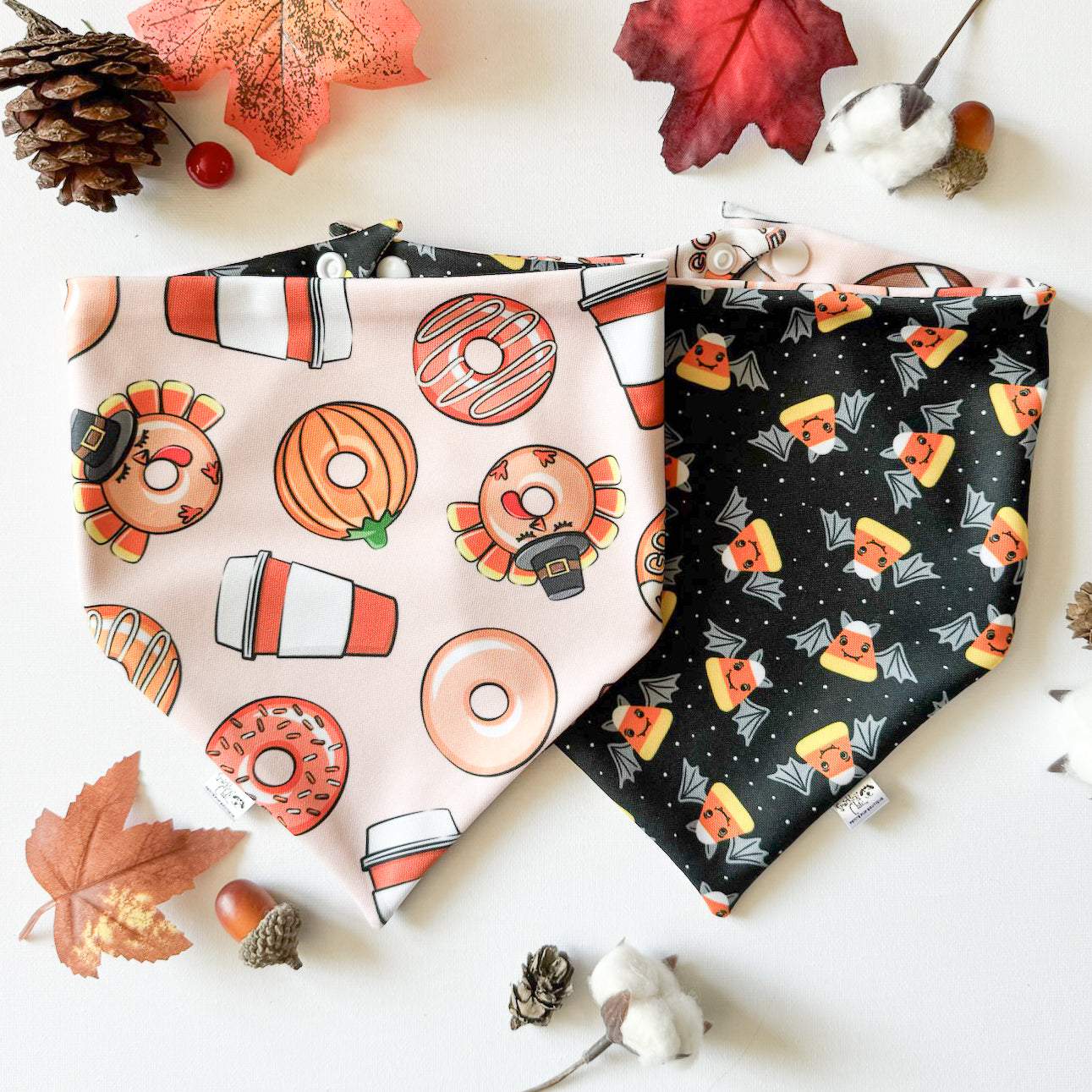 Fall Fun Reversible Weatherproof Dog Bandanas