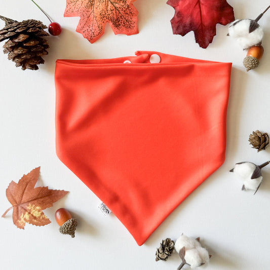 Fall Fun Reversible Weatherproof Dog Bandanas - Bright Orange