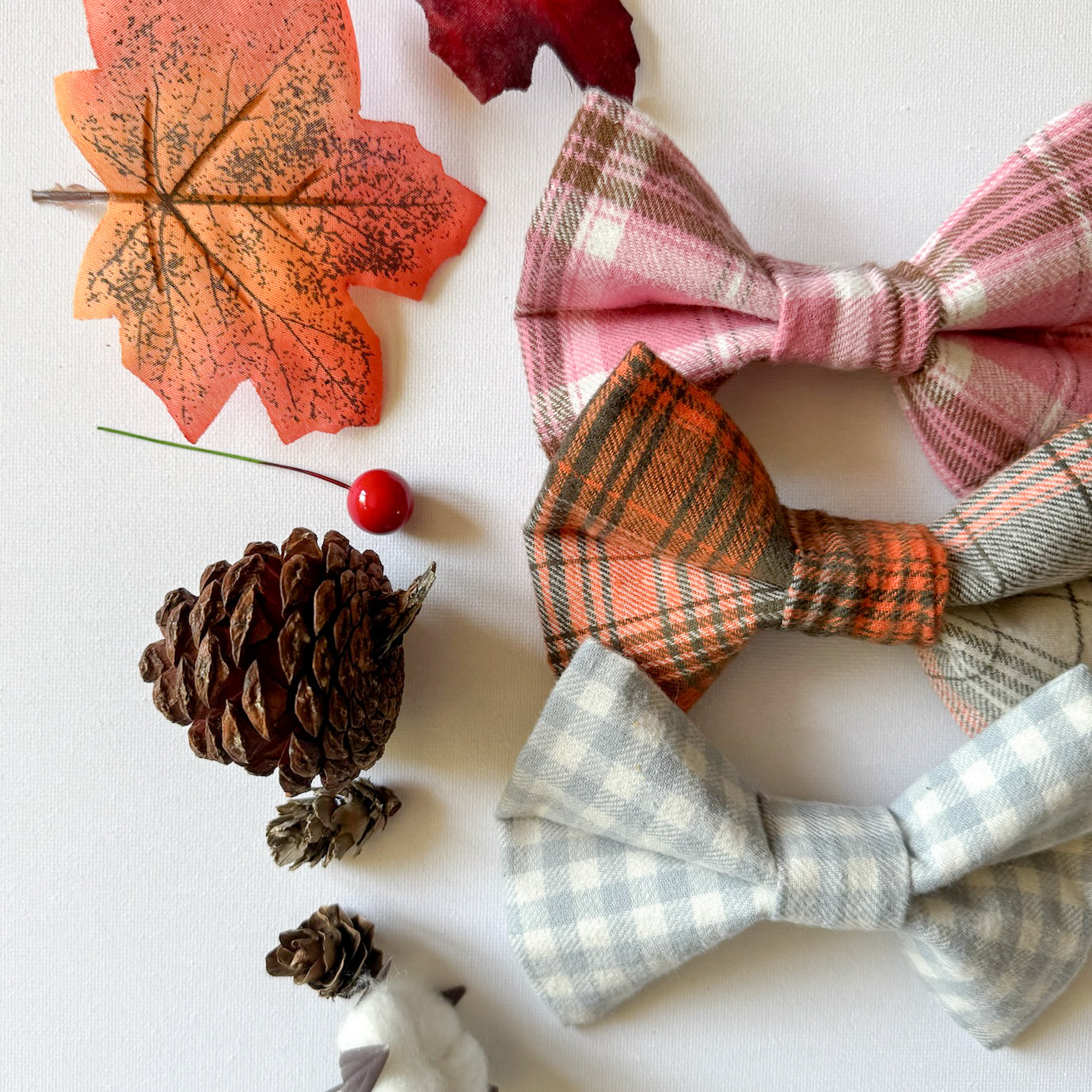 Paw-fectly Plaid Dog Bowties