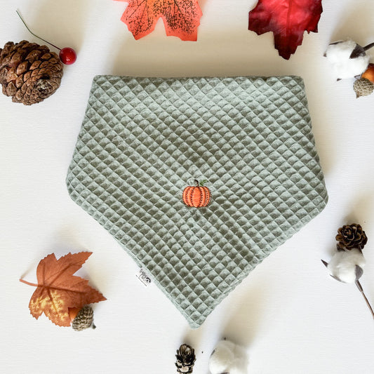 Fall Waffle Knit Embroidered Dog Bandanas
