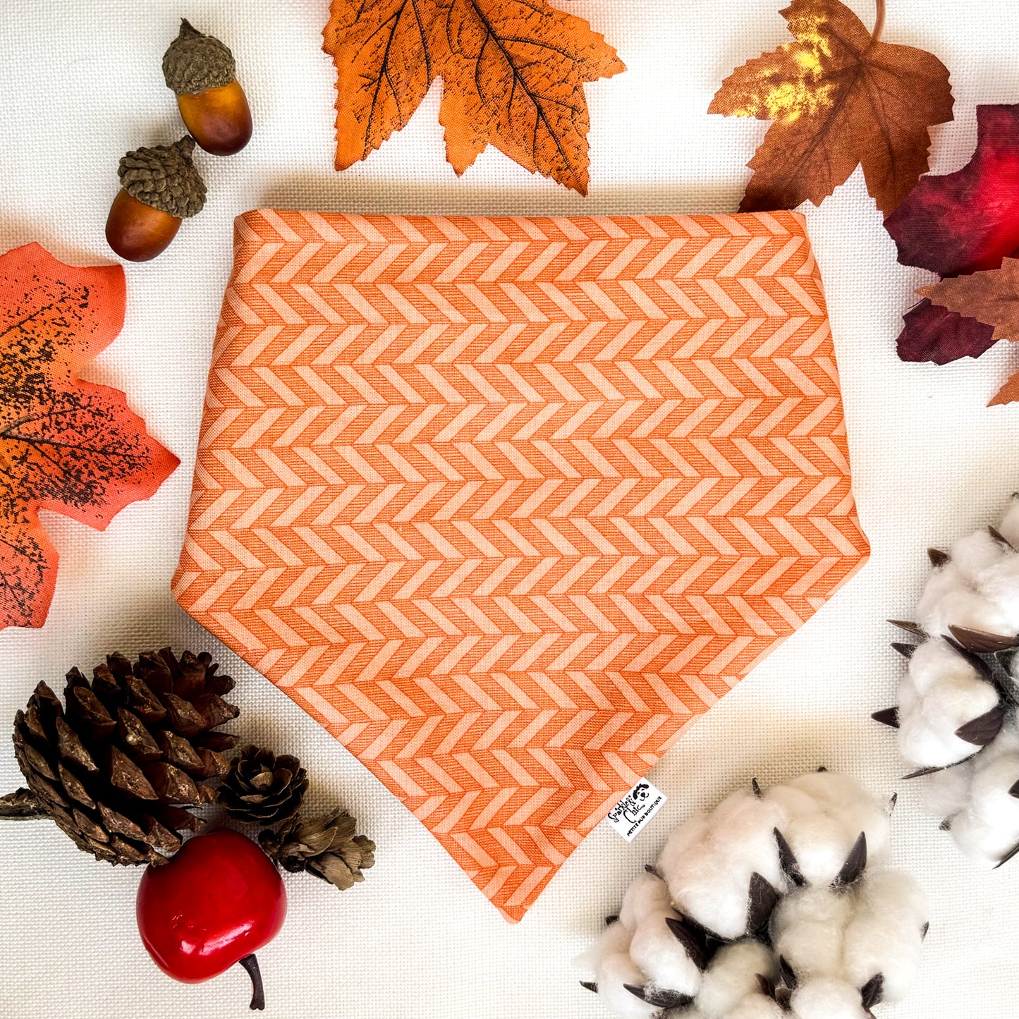 Fall Foliage Reversible Cotton Dog Bandana