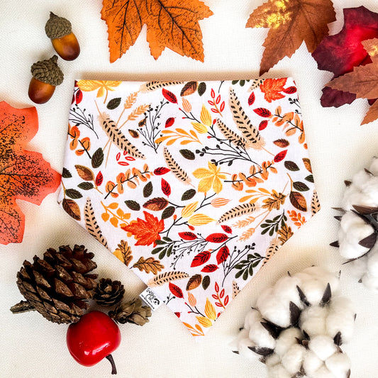 Fall Foliage Reversible Cotton Dog Bandana