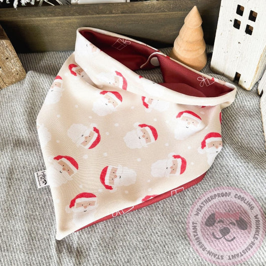 Santa's Little Helper Reversible Weatherproof Dog Bandana