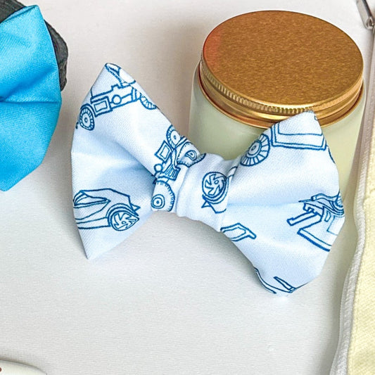 Neon Fun Weatherproof Bowties - Blue Trucks