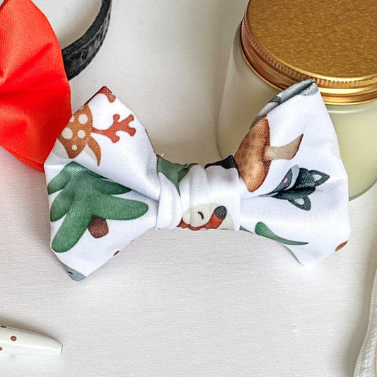 Neon Fun Weatherproof Bowties - Orange Woodland Creatures
