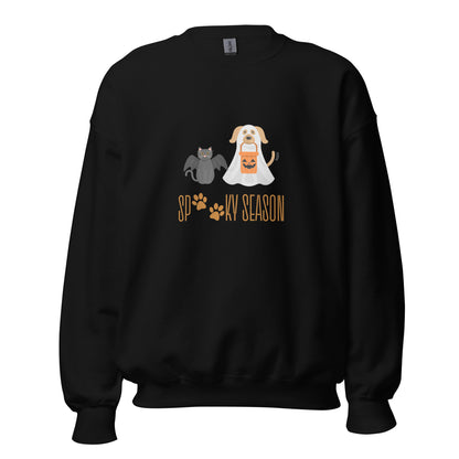 Ghost Dog Bat Cat Spooky Season Unisex Sweatshirt