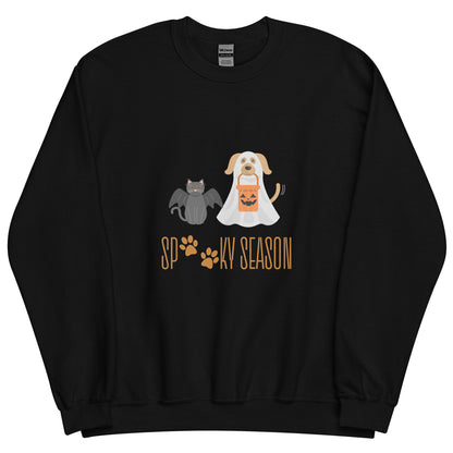 Ghost Dog Bat Cat Spooky Season Unisex Sweatshirt