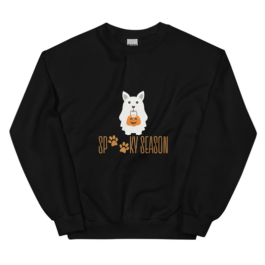 Ghost Dog Spooky Season Unisex Sweatshirt