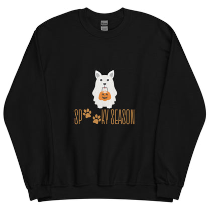 Ghost Dog Spooky Season Unisex Sweatshirt