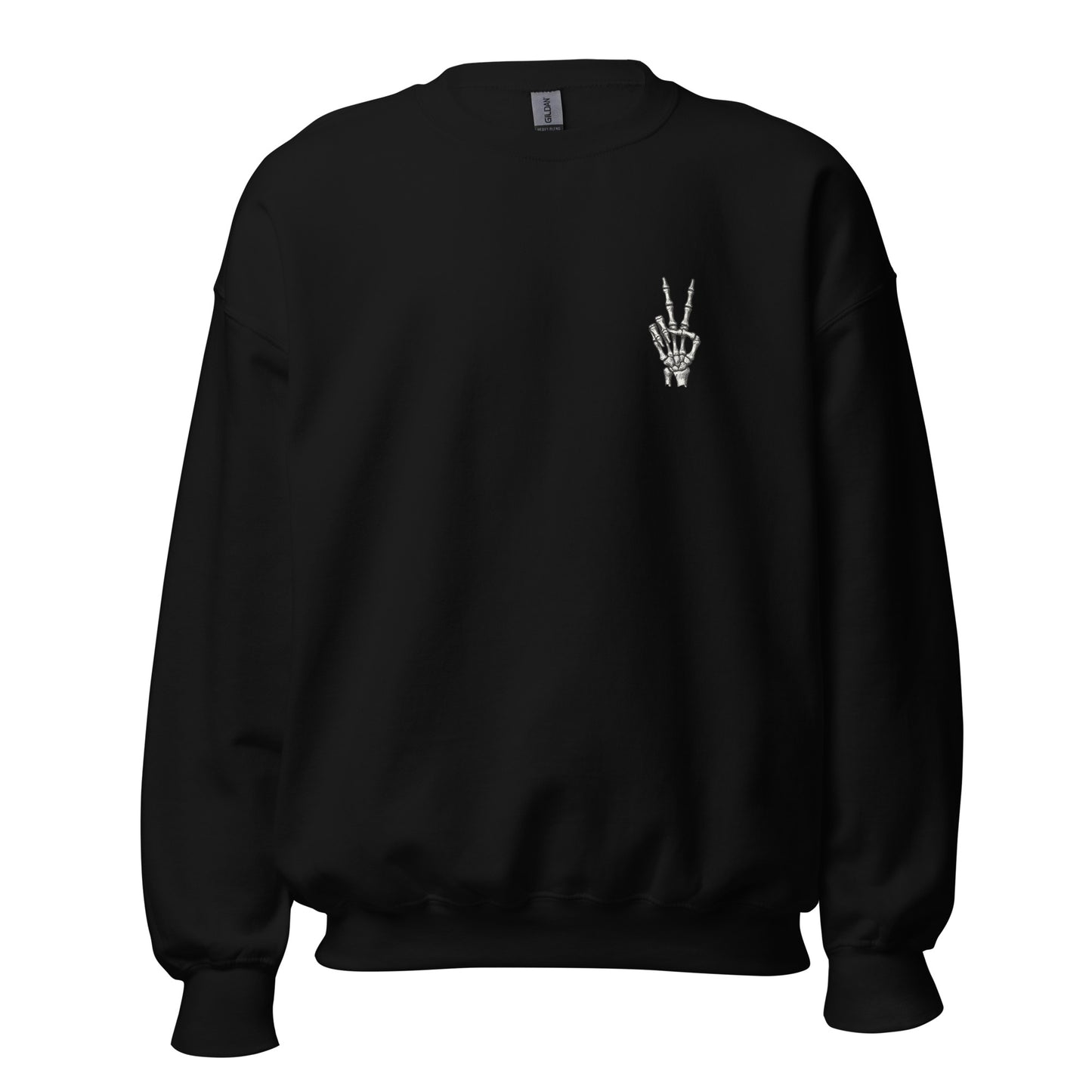 Skeleton Peace Sign Unisex Crewneck Sweatshirt