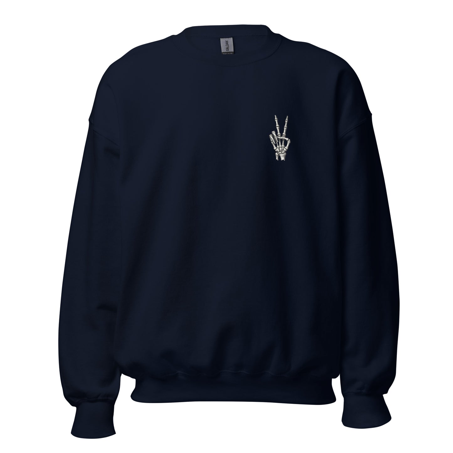 Skeleton Peace Sign Unisex Crewneck Sweatshirt
