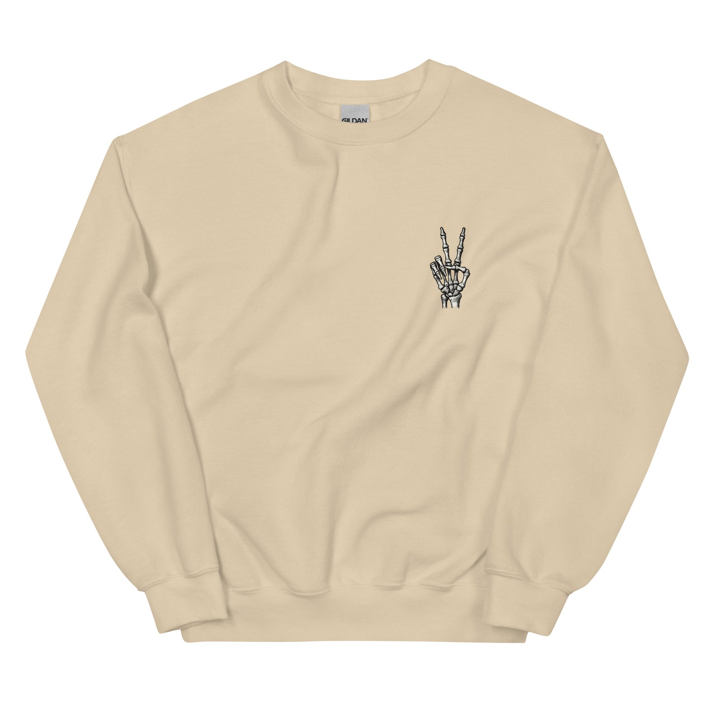 Skeleton Peace Sign Unisex Crewneck Sweatshirt