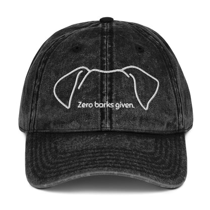 "Zero barks given." Vintage Cotton Twill Cap