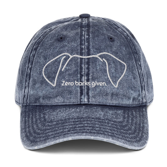 "Zero barks given." Vintage Cotton Twill Cap